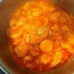 sopa de ajo huevo