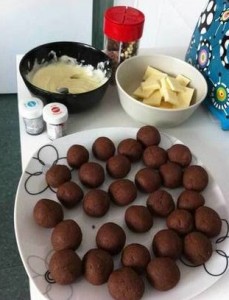 decorando cake balls ingredientes